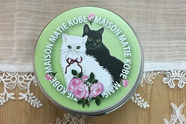 ミニ缶　バラと猫　G