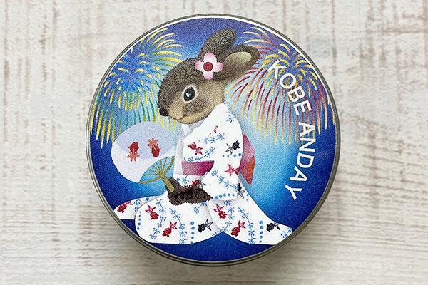 ミニ缶　花火ウサギ