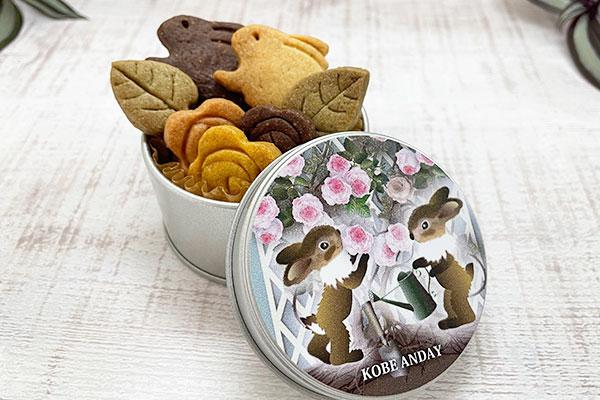 ミニ缶　ウサギ２匹